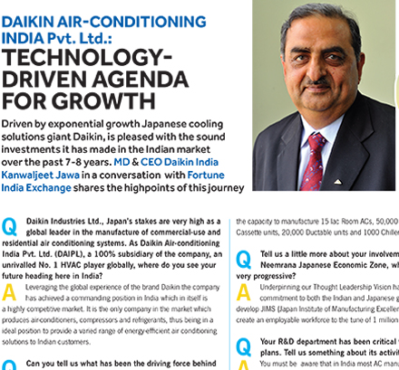 Technology Driven Agenda For Growth Daikin