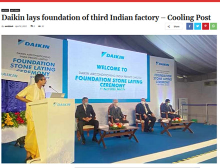 India Justnow Daikin lays foundation