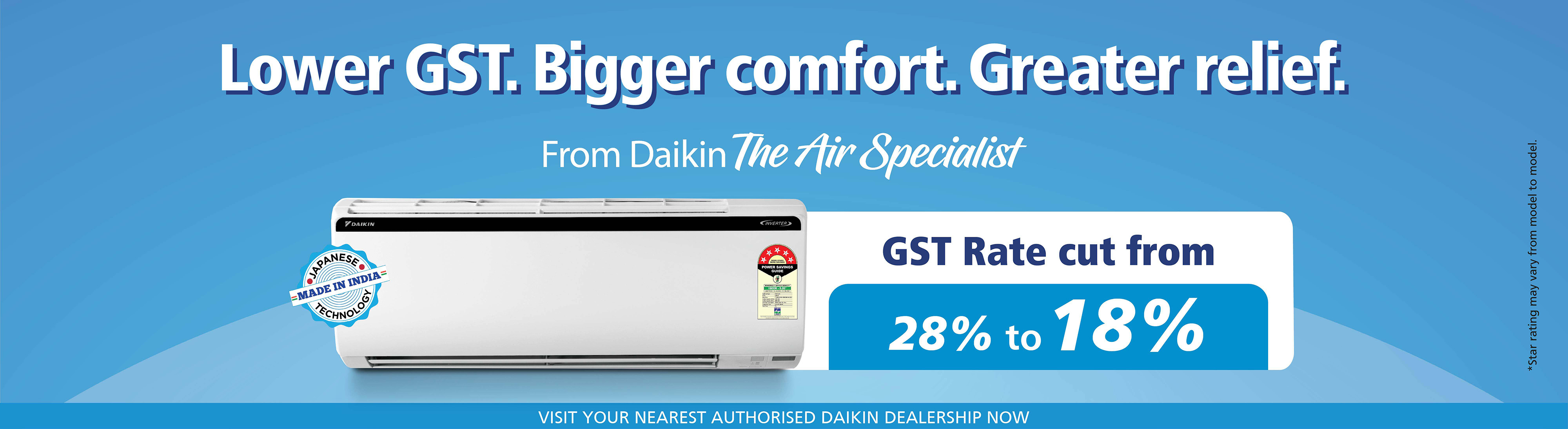 New gst rate Daikin